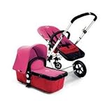 Bugaboo Cameleon Complete Stroller Pattern (Red Base, Pink Fabric)