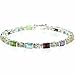 Sterling Silver Genuine Amethyst Garnet, Blue Topaz, Peridot, Citrine and Simulated Diamond cz Tennis Bracelet