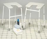 Chester Padded Stool - Adjustable StoolHeight adjusts in increments of 1'' (25cm) from 18