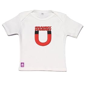 DribbleFactory Granny Magnet White T-Shirt (24 Months)