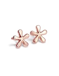 Alex Woo "Little Seasons" 14k Rose Gold Daisy Earrings