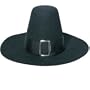 Puritan Pilgrim Hat Historical Colonial Thanksgiving Holiday Costume Accessory