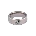 Mens NFL Titanium Logo Ring - Redskins
