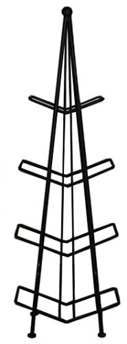 PTC Home & Garden Anton Four Level CD Holder, Black