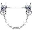 Invisible Bioplast Clear Gem Sterling Silver Demon Nipple Shield