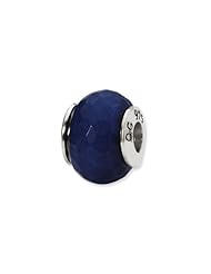 Sterling Silver Dark Blue Quartz Stone Charm