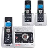 V-Tech LS6125-3 DECT 6.0 Digital Three Handset Answering System with Caller ID (Silver/Gray)