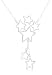 Silver Multi Star Drop Necklet 15"