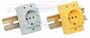 Steckdose f�r Hutschiene gelb mit LED, VE: 1 St�ck