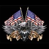 31EJS4MCBFL. SL160  Wolrd Class Bikes American Flag Motorcycle T shirt, X Large, White Reviews