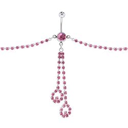 Swarovski Passion Pink Parisienne Chandelier Belly Chain