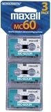 Maxell(R) Microcassette Tape, 60-Minute, Pack of 3