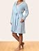 Apparel : Motherhood Maternity: Long Sleeve Scoop Neck Ruffled Nursing Nightgown And Robe