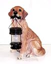 Golden Retriever Dog Statuette Solar Landscape Light