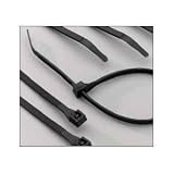Boston Industrial UV 175 Tensile Strength 14 Inch Cable Ties, 100 Pack - Black