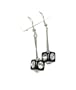 Crystal Black Big Eye Stud Cube Earrings Fashion Jewelry