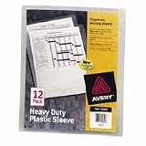 Avery Plastic Sleeve, Heavyweight, Non-stick, 11x8-1/2, Clear