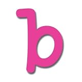 6-Inch Wall Hanging Wood Letter Sweet Solid Color Dark Pink b
