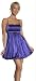Satin Crystal Babydoll Bubble Mini Dress in Turquoise image 2