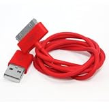 Data Sync USB Charge Cable For Apple iPhone, iPod & iPad- Red