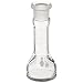 Chemglass CG-1617-10 Glass 10mL +/- 0.08mL Flat Bottom Heavy Duty Wide Mouth Volumetric Flask, with PTFE Stopper, 101mm Height