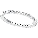 14K White Gold Prong Set Diamond Bridal Eternity Band Ring - 0.50 carat