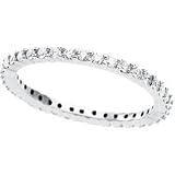 14K White Gold Prong Set Diamond Bridal Eternity Band Ring - 0.50 carat