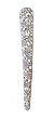 Hair Clip - H89 - Banana Style Encrusted in Genuine Crystal Stones (5" long) - Silver Tone Metal ~ Clear and Clear AB (Iridescent)