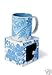 Hawaiian Coffee Mugs 2 Pack Floral Blue