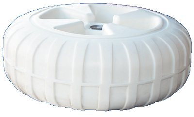 Dockedge 90025F Mooring Buoy, 24X8, White, Lldpe