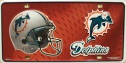 America sports Miami Dolphins NFL Football License Plate