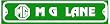 MG LANE sport car auto import street sign