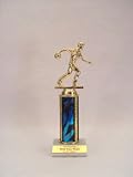 12 Inch Quick Ship Single Column Trophy: Male Bowling Figure, Blue Column (Includes Free... by TC