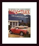 Old and New Ferraris by unknown 11.00X17.00 Framed with Black Wood Frame