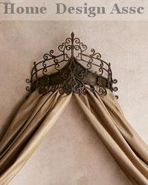 Victorian Scrollwork BED CROWN Tester Wrought Iron Cast Baroque