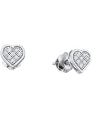 0.15CT DIAMOND HEART EARRINGS