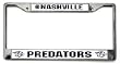 Nashville Predators Chrome License Plate Frame - SET OF 6 - Sports Merchandise