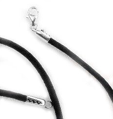 New BLACK Silk Cord Chain (16