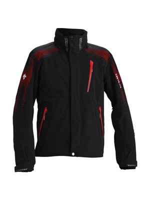 Descente Swiss World Cup Jacket - Black Electric Red Action G L