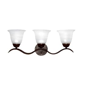 Yosemite Home Decor 6323SN Maple 21-Inch 3-Light Bathroom Vanity, Satin Nickel by Yosemite Home Decor