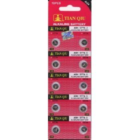 10 of AG4/377A Alkailine Button Cell Watch Battery