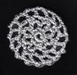 Metallic Silver Hair Net Crocheted Hair Bun Cover- MINI