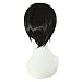 MapofBeauty Cosplay Costume Men's Short Straight Wig (Black)