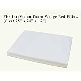 InteVision 400 Thread Count, 100% Egyptian Cotton Bed Wedge Pillowcase; Replacement Cover Designed to Fit the 12" (Height) Version of the InteVision Foam Wedge Bed Pillow (25" x 24" x 12")