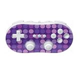 Purple Dots Design Nintendo Wii Classic Controller Protector Skin Decal Sticker