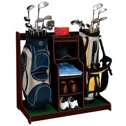 J.G. Hickory Wood Club/Bag Organizer-Walnut Finish