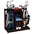 Black Steel Golf Bag Organizer Storage