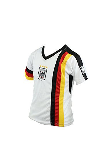 DEUTSCHLAND EM 2016, Fußball Kinder Trikot mit Mesh-Einsätzen, weiß/schwarz, Gr. 96-104