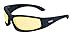 Global Vision Eyewear 24 Triumphant Series Safety Glasses with Black Frames and Yellow Tint Lenses