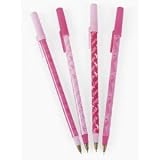 72 Pc Package of Pink Ribbon Breast Cancer Awareness Stick Pens